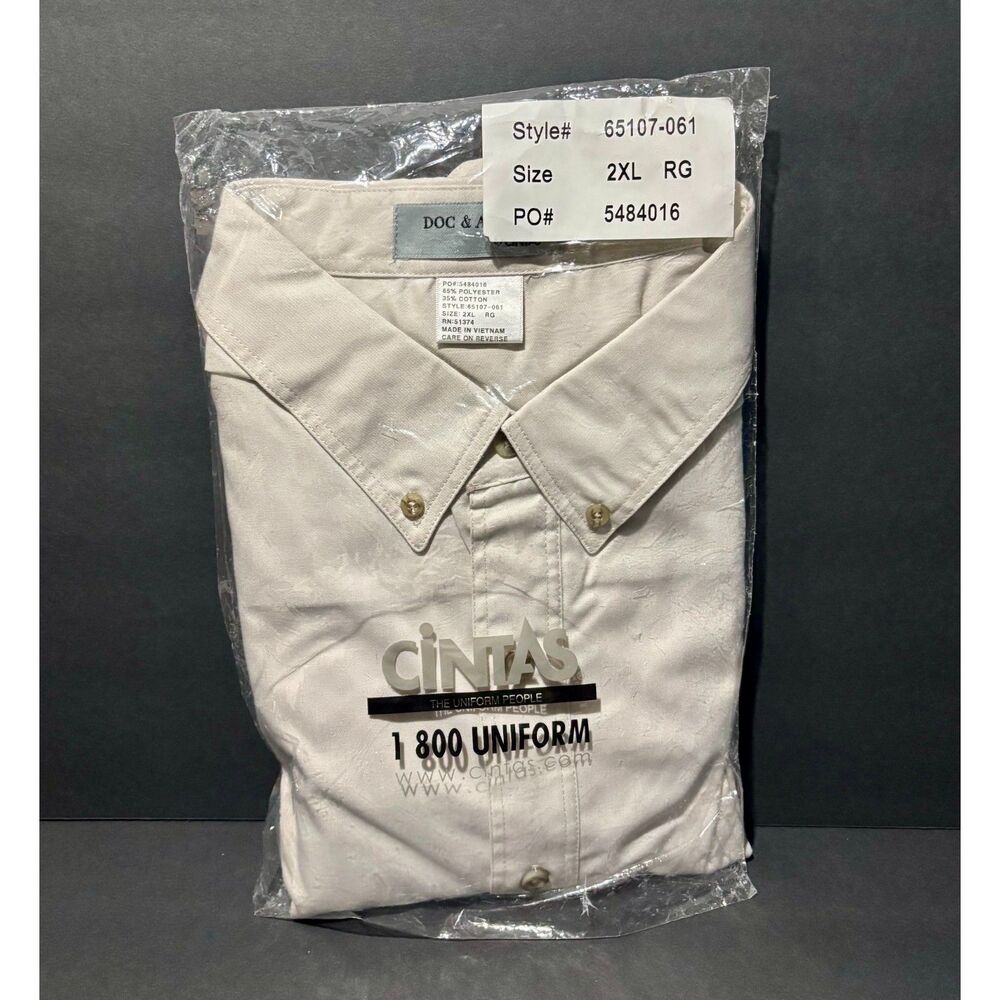 Doc & Amelia by Cintas Uniform Shirt 2XL Polyester/Cotton Blend — New in Pack